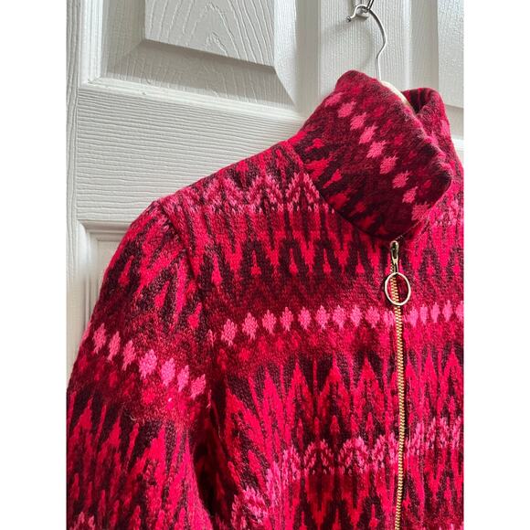 Vintage Iceland Jersey Modeller Pure New Wool Geometric Pattern Sweater Dress M - Picture 6 of 14